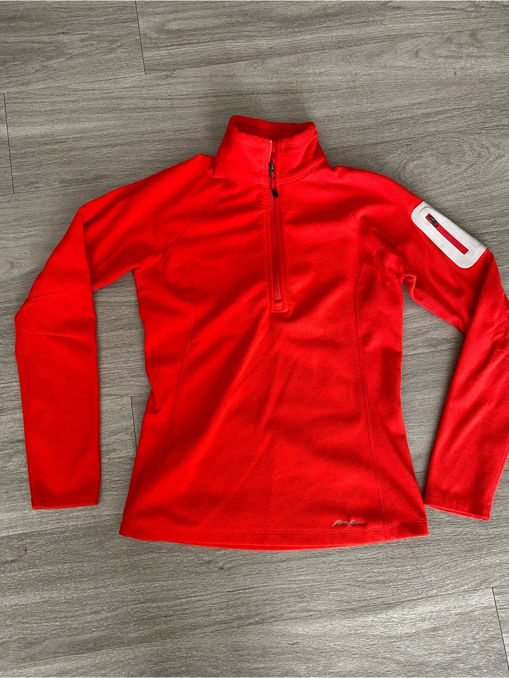 Eddie Bauer First Ascent Red Quarter-Zip Fleece Pullover Women’s Small